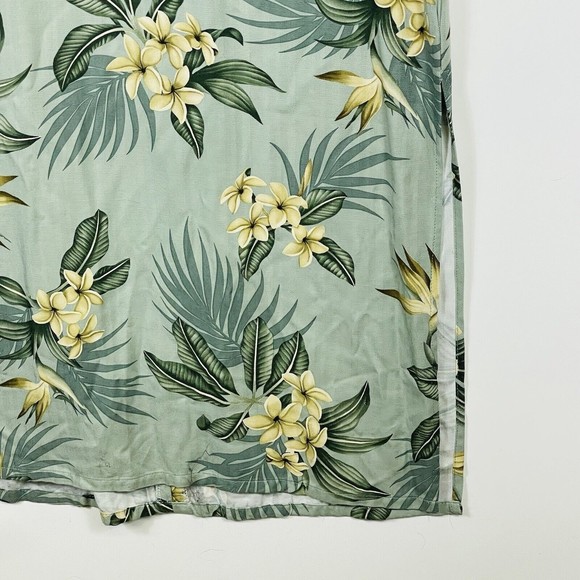 Hilo Hattie Hawaii Hawaiian Maxi Dress Rayon Sage Green Floral Womens Sz Medium - Picture 4 of 8